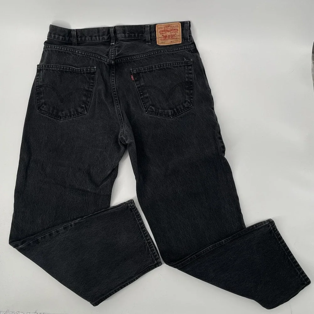 Levi's 550 Jeans Men's 40x32 (38x30) Relaxed Fit Black Tapered Leg Haiti 11/2008